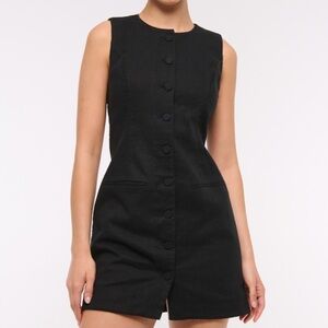 The A&F Mara Linen-Blend Mini Dress